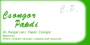 csongor papdi business card